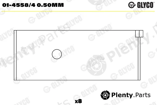 Glyco 01-4558/40.50mm — Connecting Rod Bearing