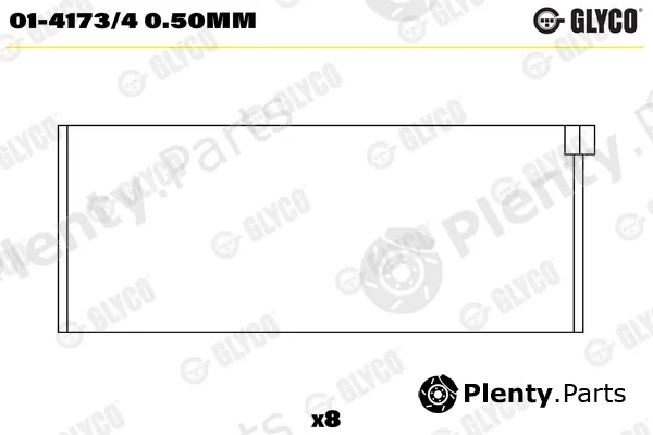 Glyco 01-4173/40.50mm — Connecting Rod Bearing