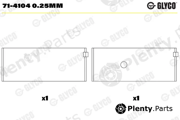 Glyco 71-41040.25mm — Connecting Rod Bearing