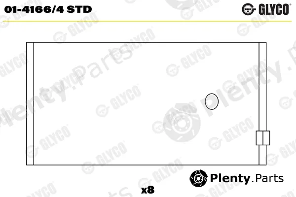 Glyco 01-4166/4STD — Connecting Rod Bearing