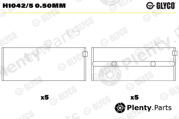 Glyco H1042/50.50mm — Crankshaft Bearing