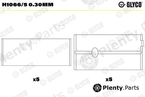 Glyco H1066/50.30mm — Crankshaft Bearing
