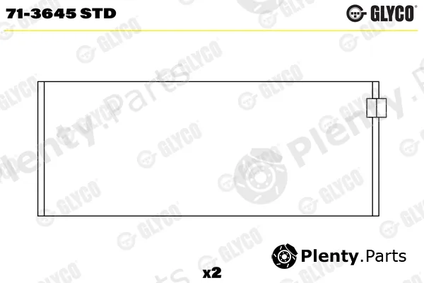 Glyco 71-3645STD — Connecting Rod Bearing