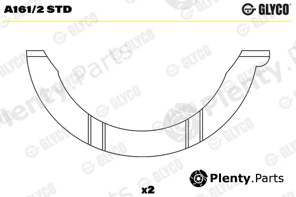 Glyco A161/2STD — Thrust Washer, crankshaft