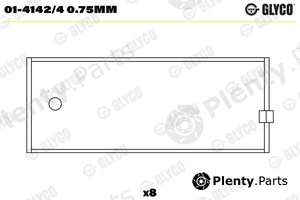 Glyco 01-4142/40.75mm — Connecting Rod Bearing