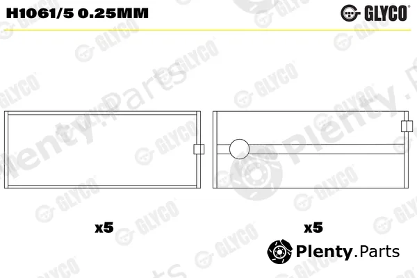 Glyco H1061/50.25mm — Crankshaft Bearing