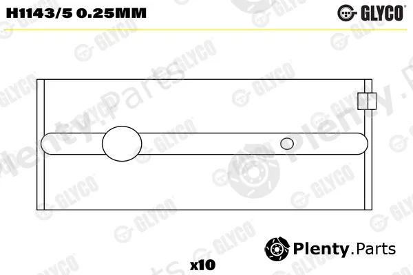 Glyco H1143/50.25mm — Crankshaft Bearing