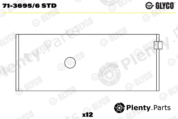 Glyco 71-3695/6STD — Connecting Rod Bearing