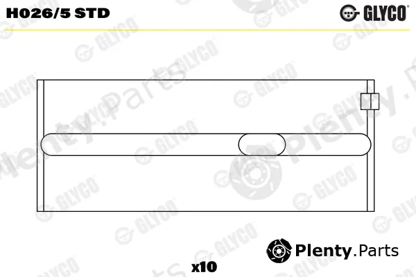 Glyco H026/5STD — Crankshaft Bearing
