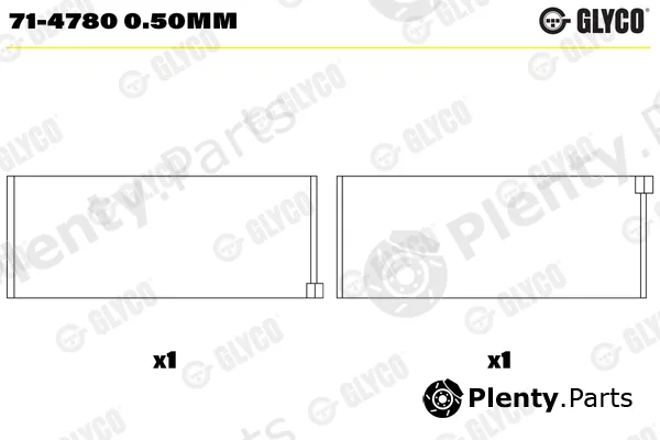 Glyco 71-47800.50MM — Connecting Rod Bearing