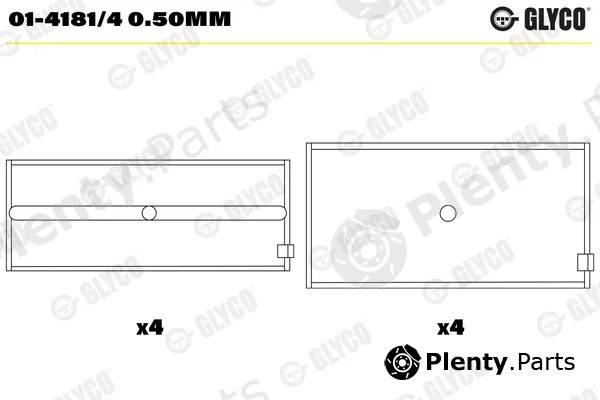 Glyco 01-4181/40.50mm — Connecting Rod Bearing