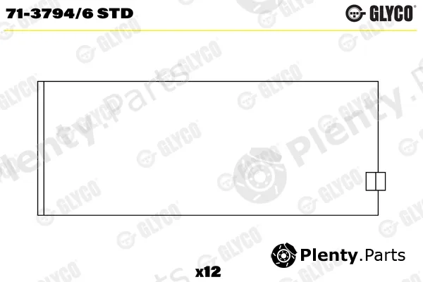 Glyco 71-3794/6STD — Connecting Rod Bearing