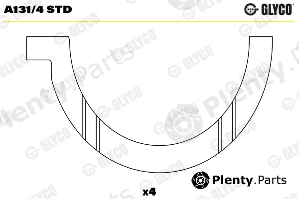 Glyco A131/4STD — Thrust Washer, crankshaft