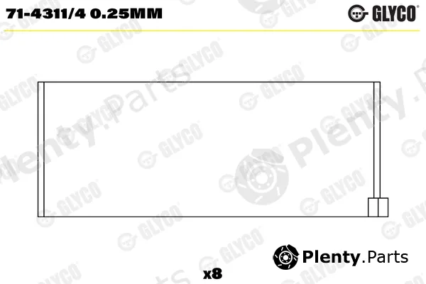 Glyco 71-4311/40.25mm — Connecting Rod Bearing