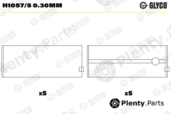 Glyco H1057/50.30mm — Crankshaft Bearing