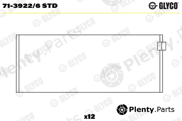 Glyco 71-3922/6STD — Connecting Rod Bearing