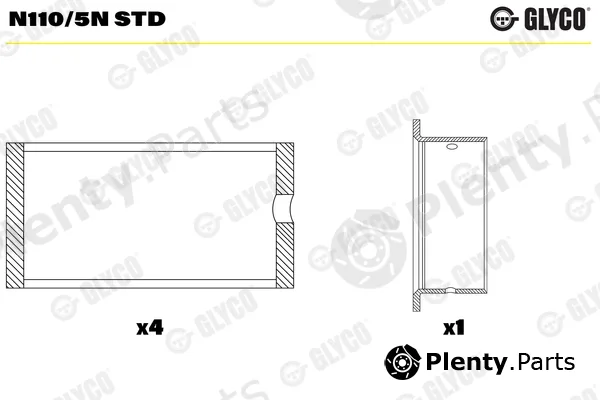 Glyco N110/5NSTD — Camshaft Bearing
