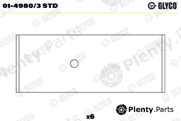 Glyco 01-4980/3STD — Connecting Rod Bearing