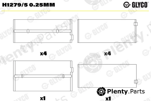 Glyco H1279/50.25mm — Crankshaft Bearing
