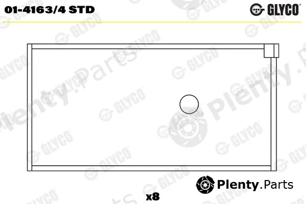 Glyco 01-4163/4STD — Connecting Rod Bearing