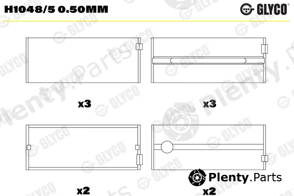 Glyco H1048/50.50mm — Crankshaft Bearing