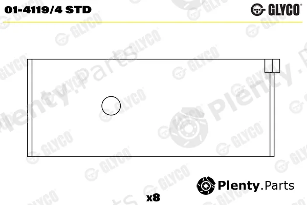 Glyco 01-4119/4STD — Connecting Rod Bearing