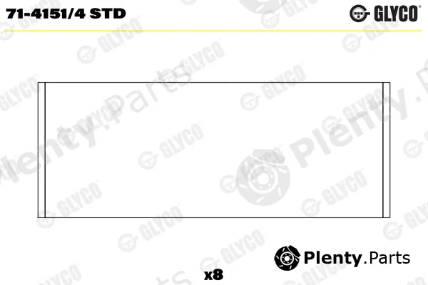 Glyco 71-4151/4STD — Connecting Rod Bearing
