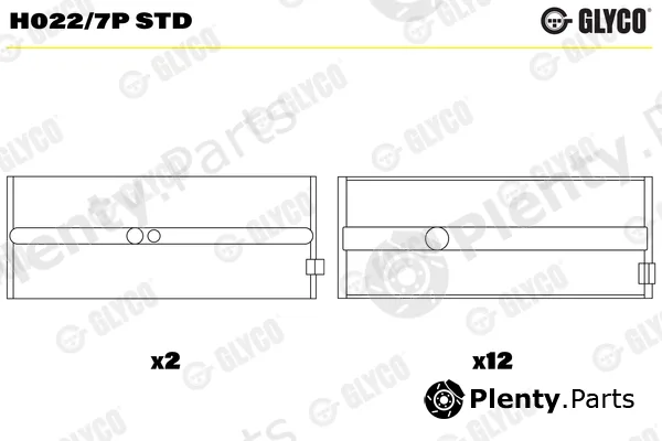 Glyco H022/7PSTD — Crankshaft Bearing