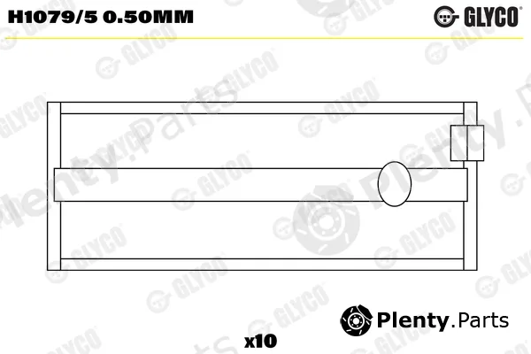 Glyco H1079/50.50mm — Crankshaft Bearing