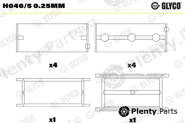 Glyco H046/50.25mm — Crankshaft Bearing