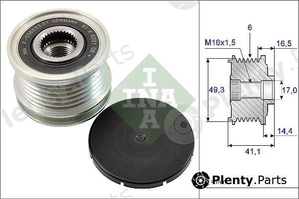 INA 535017810 — Alternator Freewheel Clutch