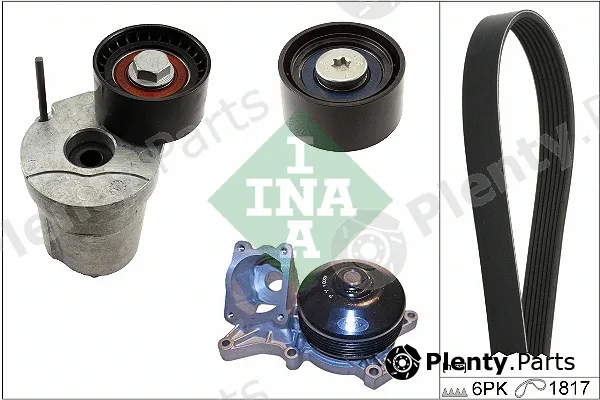INA 529037030 — Water Pump + V-Ribbed Belt Kit