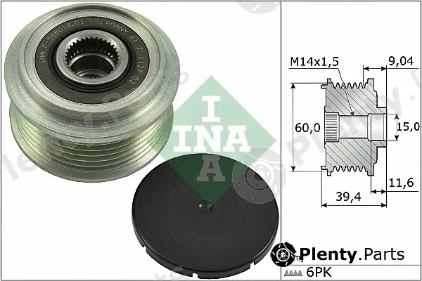 INA 535027710 — Alternator Freewheel Clutch