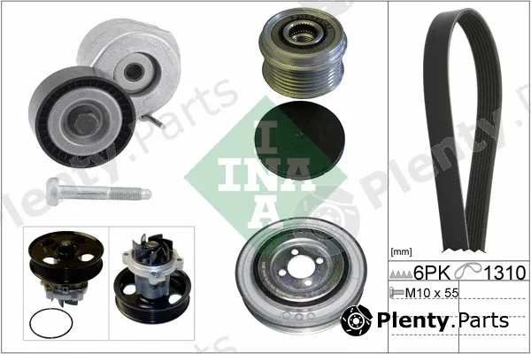 INA 529004530 — Water Pump + V-Ribbed Belt Kit