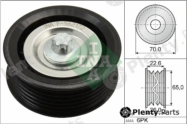 INA 532053110 — Deflection/Guide Pulley, V-ribbed belt