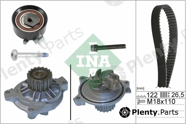 INA 530017531 — Water Pump & Timing Belt Kit