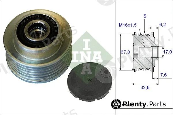 INA 535009710 — Alternator Freewheel Clutch