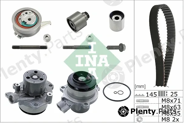INA 530075931 — Water Pump & Timing Belt Kit