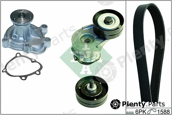 INA 529005630 — Water Pump + V-Ribbed Belt Kit