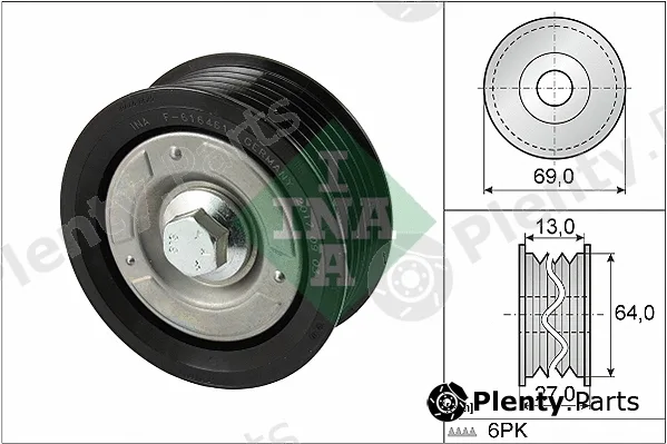 INA 532047710 — Deflection/Guide Pulley, V-ribbed belt