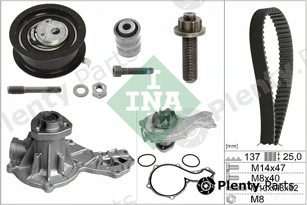 INA 530037730 — Water Pump & Timing Belt Kit