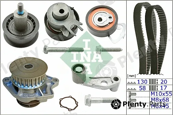 INA 530036030 — Water Pump & Timing Belt Kit