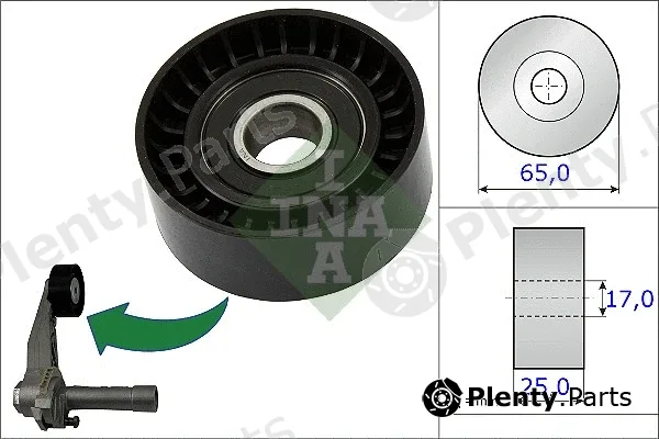 INA 531086610 — Tensioner Pulley, V-ribbed belt