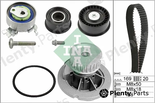 INA 530007832 — Water Pump & Timing Belt Kit