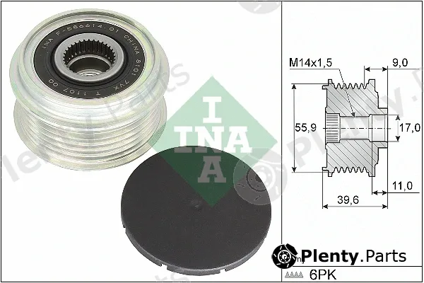 INA 535034010 — Alternator Freewheel Clutch