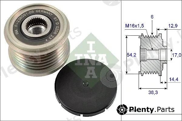 INA 535019410 — Alternator Freewheel Clutch