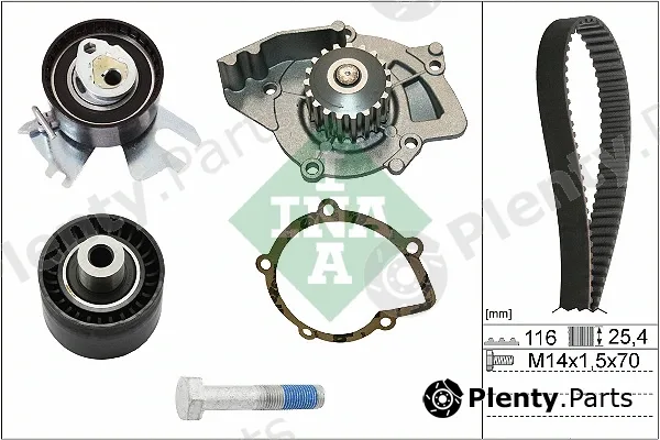 INA 530044930 — Water Pump & Timing Belt Kit
