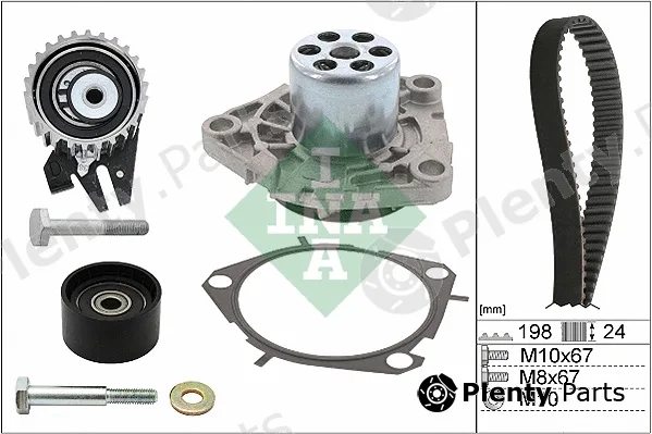 INA 530062630 — Water Pump & Timing Belt Kit