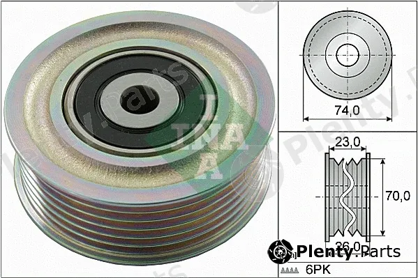 INA 532082610 — Deflection/Guide Pulley, V-ribbed belt