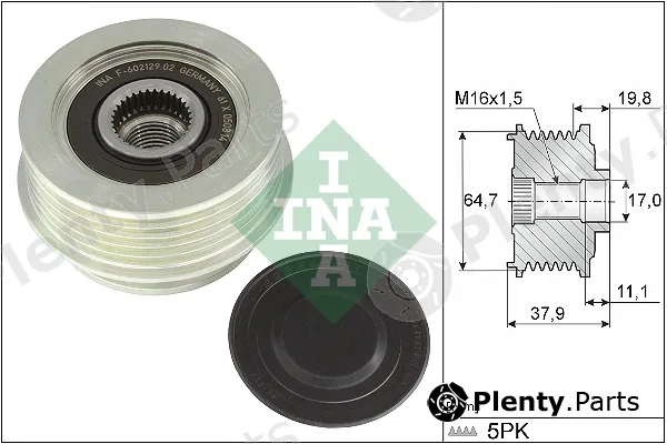 INA 535037010 — Alternator Freewheel Clutch